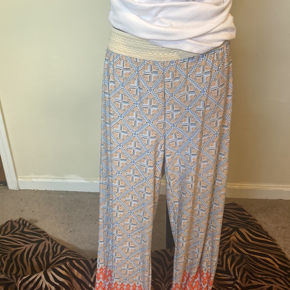PRE-OWNED VINTAGE AMERICA BOHO WIDE LEG PANTS - Picture 3 of 8